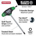 Hex Keys | Klein Tools JTH6T10 Journeyman 6 in. x T10 TORX T-Handle Hex Key image number 1