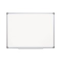  | MasterVision MA0307790 24 in. x 36 in. Aluminum Frame Earth Gold Ultra Magnetic Dry Erase Boards - White image number 0