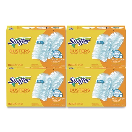 Cleaning & Janitorial Supplies | Swiffer 21459 Dusters Unscented Cleaner Refills - Light Blue (4/Carton) image number 0