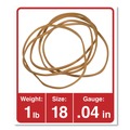  | Universal UNV00118 Size 18 .04 in. Gauge Rubber Bands - Beige (1600/Pack) image number 2