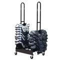 Office Filing Cabinets & Shelves | Champion Sports FBSPR2 24 in. x 30 in. x 69 in. 176 lb Capacity Mobile Two-Stack Shoulder Pad Rack - Black image number 6