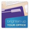 Office Jansan | Pendaflex 4350 1/3 VIO 1/3-Cut Assorted Tabs Interior Legal File Folders - Violet (100/Box) image number 5