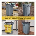 Bulk Savings Pricing 2 | Rubbermaid Commercial 2179403 BRUTE 32 gal Plastic Vented Wheeled Container - Gray image number 6