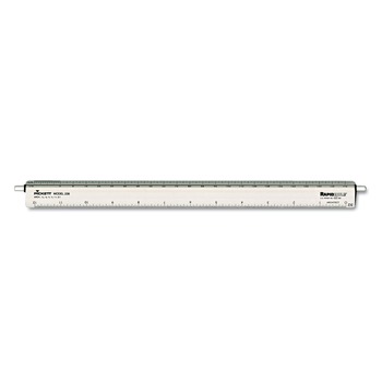 Chartpak 12 in. Long Adjustable Triangular Scale Aluminum Architects Ruler - Silver