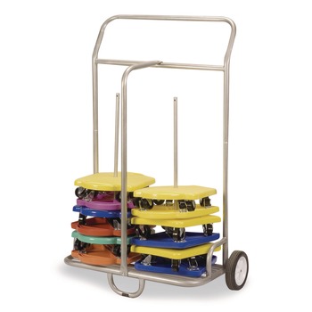 Champion Sports 16 in. x 32 in. x 48 in. 132 lb Capacity Scooter Storage Cart - Silver
