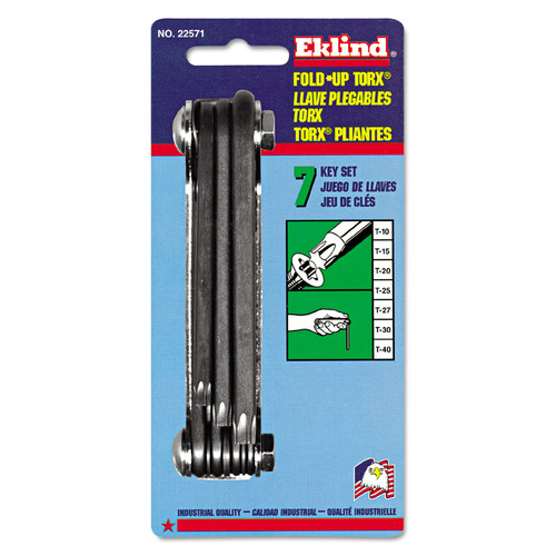 Wrenches | Eklind 22571 7-in-1 Torx Fold-Up Key Set image number 0