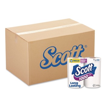 Scott 10183 1-Ply Septic Safe Bathroom Tissue - White (12/Carton)