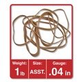  | Universal UNV00154 Assorted Gauges Size 54 Rubber Bands - Beige (1 Pack) image number 2