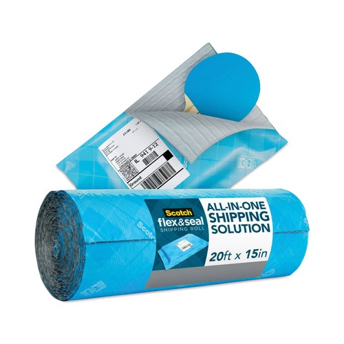  | Scotch FS-1520 Flex and Seal 15 in. x 20 ft. Shipping Roll - Blue/Gray (1 Roll) image number 0