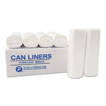 Inteplast Group 60 gal. 0.63 mil 38 in. x 60 in. High-Density Interleaved Commercial Can Liners - Clear (200/Carton)
