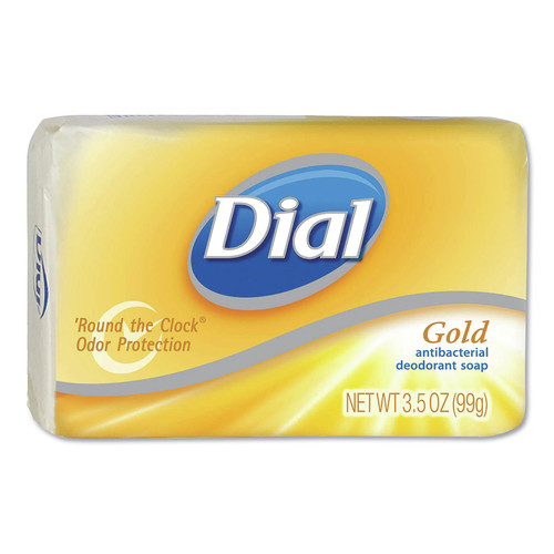 Cleaning & Janitorial Supplies | Dial 2401 72-Piece/Carton Individually Wrapped Gold 4 oz. Antibacterial Soap Bars image number 0