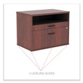  | Alera ALELS583020MC Open Office Desk Series 29.5 x 19.13 x 22.88 Legal/Letter Low File 2-Drawer Cabinet Credenza - Cherry image number 4