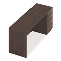 Office Desks & Workstations | Alera AE1NZK-S2472UF HRG 72 in. x 24 in. x 29 in. Seville Series Credenza with Right Pedestal - Mahogany image number 3