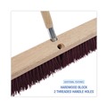 Brooms | Boardwalk BWK20324 3.25 in. Stiff Polypropylene Bristles 24 in. Brush Floor Brush Head - Maroon image number 2