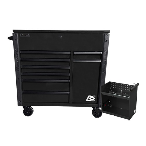 Utility Carts | Homak BK06044080 RSPRO 44 in. 8-Drawer Power Service Cart - Black image number 0