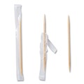 Food Service | AmerCareRoyal RIW15 2.5 in. Cello-Wrapped Round Wood Toothpicks - Natural (15000/Carton) image number 5