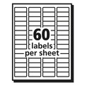 Office Jansan | Avery 15695 Easy Peel 0.66 in. x 1.75 in. Mailing Labels with Sure Feed Technology for Laser Printers - Matte Clear (600/Pack) image number 1