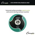 Toys | Champion Sports PRM25 Rhino Elite 25 lbs. Medicine Ball - Green image number 2