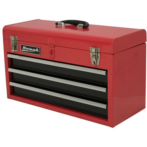 Tool Chests | Homak RD01032101 20 in. 3-Drawer Toolbox - Red image number 0