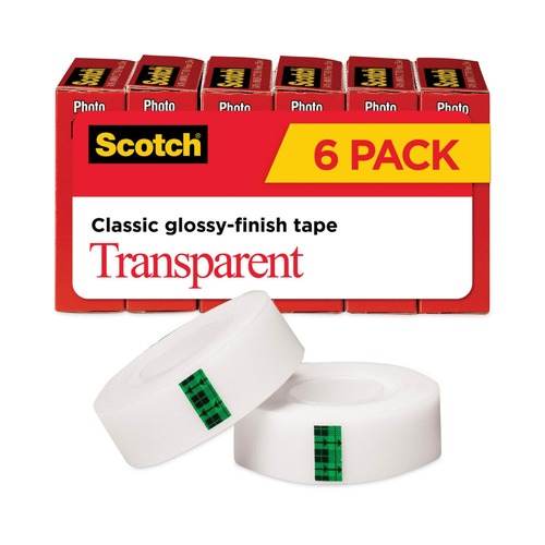Tapes & Adhesives | Scotch 600 0.75 in. x 83.33 ft. 1 in. Core Tape - Transparent (6/Pack) image number 0