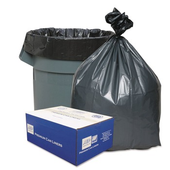 PRODUCTS | Platinum Plus PLA4870 Can Liners, 45 Gal, 1.55 Mil, 39-in X 46-in, Gray, 50/carton