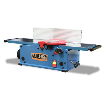 Baileigh Industrial IJ-833 110V 1.3 HP 12000 RPM Spiral Cutterhead With 16 Carbide Inserts Extendable 51 in. Table Adjustable Fence 8 in. Benchtop Wood Jointer