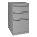 Office Desks & Workstations | Alera 26115 Modern Teacher Series 60 in. x 24 in. x 28.75 in. Left-Side Pedestal: Box/Box/File Pedestal Desk - White/Silver image number 4