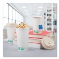 Cups and Lids | SOLO 420PLA-PLANET 20 oz Compostable Paper Hot Cups - White/Green (600/Carton) image number 5
