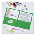 Office Jansan | Avery 47987 40 Sheet Capacity 11 in. x 8.5 in. Two-Pocket Folder - Green (25/Box) image number 4