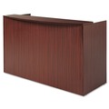 Alera ALEVA327236MY Valencia Series 71 in. x 35.5 in. x 29.5 in. - 42.5 in. Reception Desk with Counter - Mahogany image number 2