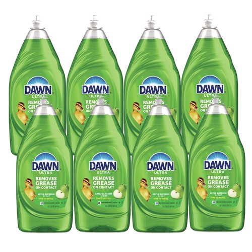 Cleaning & Janitorial Supplies | Dawn 80847487 38 oz Ultra Antibacterial Dishwashing Liquid - Apple Blossom Scent (8/Carton) image number 0