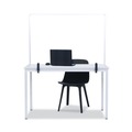Office Furniture Accessories | MasterVision GL07019101 Protector Series 35.4 in. x 0.16 in. x 23.6 in. Glass Aluminum Desktop Divider - Clear (1/Carton) image number 5