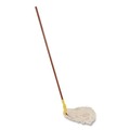 Mops | Rubbermaid Commercial FGV41800WH00 12-Piece 24 oz. Economy Cut-End Rayon Mop Head with 1 in. Band (White) image number 3