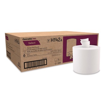 Cascades PRO 7.31 in. x 10 in. 2-Ply Select Center-Pull Paper Towels - White (6 Rolls/Carton)