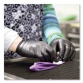 Disposable Gloves | Ammex ABNPF46100 9.5 in. Long 3 mil Powder-Free Nitrile Exam Gloves - Large/Black (1000/Carton) image number 2