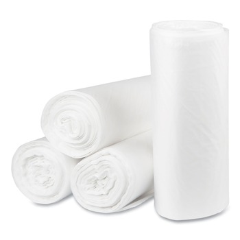 Pitt Plastics 40 Gallon 1.35 mil 40 in. x 46 in. Eco Strong Plus Can Liners - Natural (100/Carton)