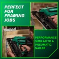 Summer Savings Start Here! Cool Deals on Fans, Tools & Outdoor Equipment | Metabo HPT NR3665DAM 36V Lithium-Ion 2-1/2 in. Cordless Metal Connector Nailer Kit (2.5 Ah) image number 9