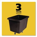 Trash & Waste Bins | Rubbermaid Commercial FG461900BLA 149 gal 600 lb Capacity Plastic Cube Truck - Black image number 2