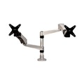  | 3M MA265S 360 deg Rotation, plus90/-15 deg Tilt, 360 deg Pan Easy-Adjust Desk Dual Arm Mount for 27 in. Monitors - Silver image number 0