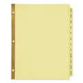  | Avery 11307 11 in. x 8.5 in. 12-Tab Preprinted Laminated Jan. to Dec. Tab Dividers with Gold Reinforced Binding Edge - Buff (1-Set) image number 1