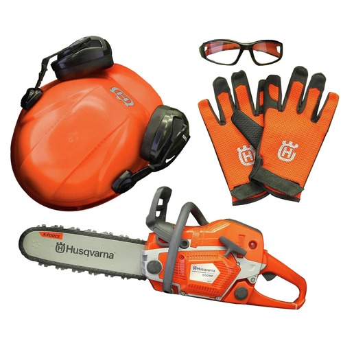 Toys | Husqvarna 531099502 550XP Toy Chainsaw and PPE Kit image number 0