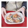 Food Trays, Containers, and Lids | World Centric CTLCS3 8.8 in. x 6.9 in. x 0.8 in. Plastic PLA Lids for Fiber Containers - Clear (400/Carton) image number 6