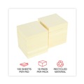 Office Jansan | Universal UNV28068 3 in. x 3 in. Recycled Self-Stick Note Pads - Yellow (18 Pads/Pack) image number 5