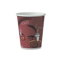 Early Labor Day Sale | SOLO OF10BI-0041 10 oz. Paper Hot Drink Cups in Bistro Design - Maroon (300/Carton) image number 0