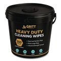 Cleaning Cloths | Gritt Commercial GRI63004 Heavy-Duty Cleaning Wipes, 10 x 12, Citrus, White, 300 Wipes/Bucket, 4 Buckets/Carton image number 1