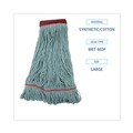  | Boardwalk BWK1400LEA EchoMop with Looped-End Synthetic/Cotton Wet Mop Head - Large, Blue image number 2