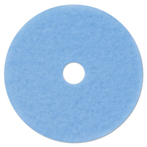 New Arrivals | 3M 59829 Hi-Performance 21 in. Diameter Burnish Pad 3050 - Sky Blue (5/Carton) image number 0