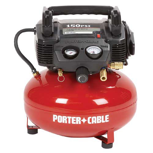 Porter-Cable 0.8 HP 6 Gal Oil-Free Pancake Air Compressor C2002 Recon 