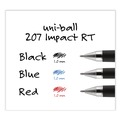 Pens | uni-ball 65873PP 207 Impact RT Gel Bold 1 mm Conical Tip Pen Refills - Black Ink (2/Pack) image number 6