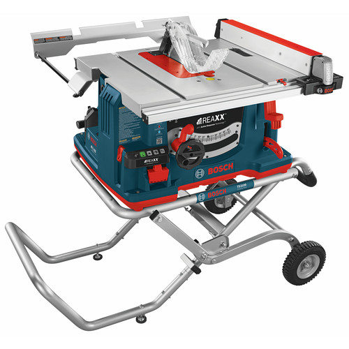 Bosch Gts1041a 09 10 In Reaxx Jobsite Table Saw With Gravity Rise Wheeled Stand Cpo Outlets